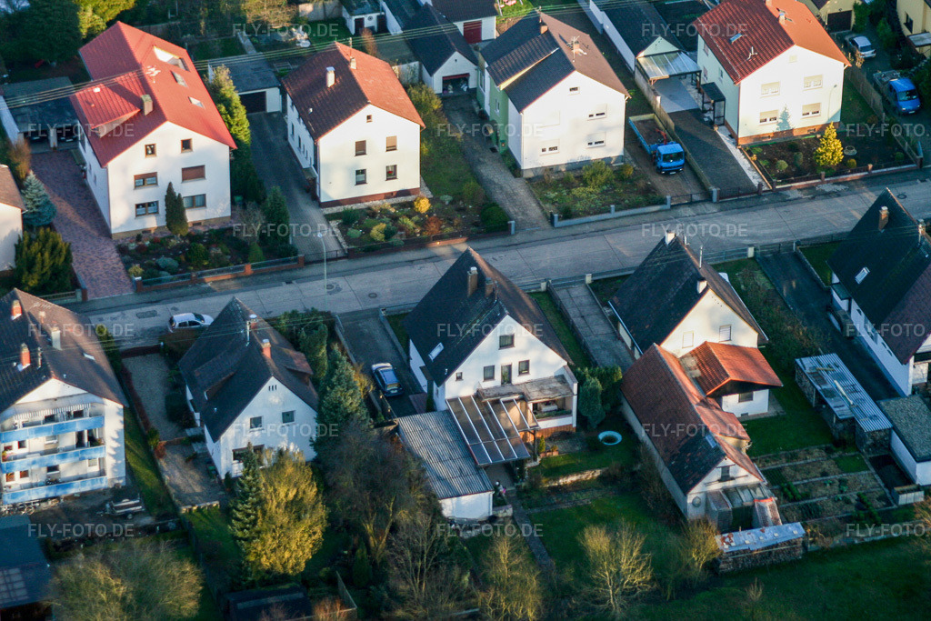 Luftbild: Elsässerstr in Kandel im Bundesland Rheinland-Pfalz in Deutschland. Foto: IMG_0457.jpg vom 10.12.2005 durch Werner Riehm/FLY-FOTO.de