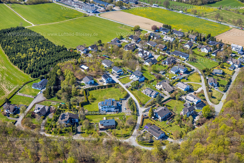 Eslohe260403580 | Luftbild, Einfamilienhaus Wohnsiedlung zwischen Wennerwaldstraße und Reiherhorst, Eslohe, Sauerland, Nordrhein-Westfalen, Deutschland