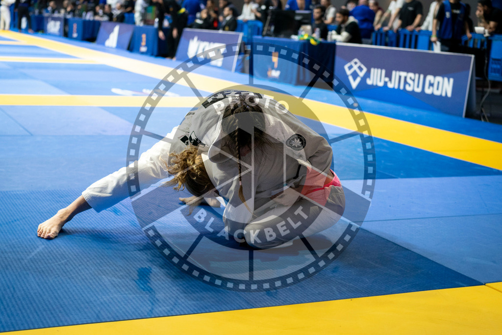 20240125PBB02011 | Fighters compete during the sixth day of the Brazilian Jiu-jitsu European Championship of the IBJJF in Paris, France, on January 25, 2024.