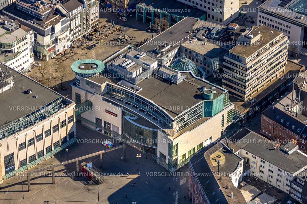 Dortmund250300329 | Luftbild, Geschäftszentrum Hansa-CarrÃ© mit Sportscheck, Platz Alter Markt, City, Dortmund, Ruhrgebiet, Nordrhein-Westfalen, Deutschland