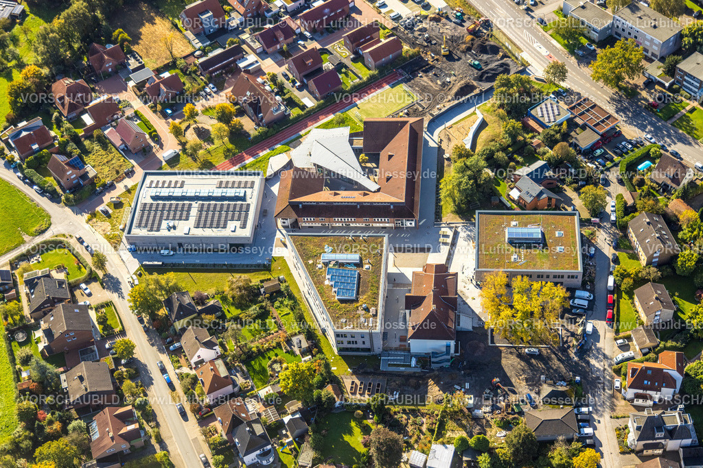 Hamm241007506 | Luftbild, Baustelle Arnold-Freymuth-Gesamtschule, An der Falkschule, Stadtbezirk Herringen, Hamm, Ruhrgebiet, Nordrhein-Westfalen, Deutschland