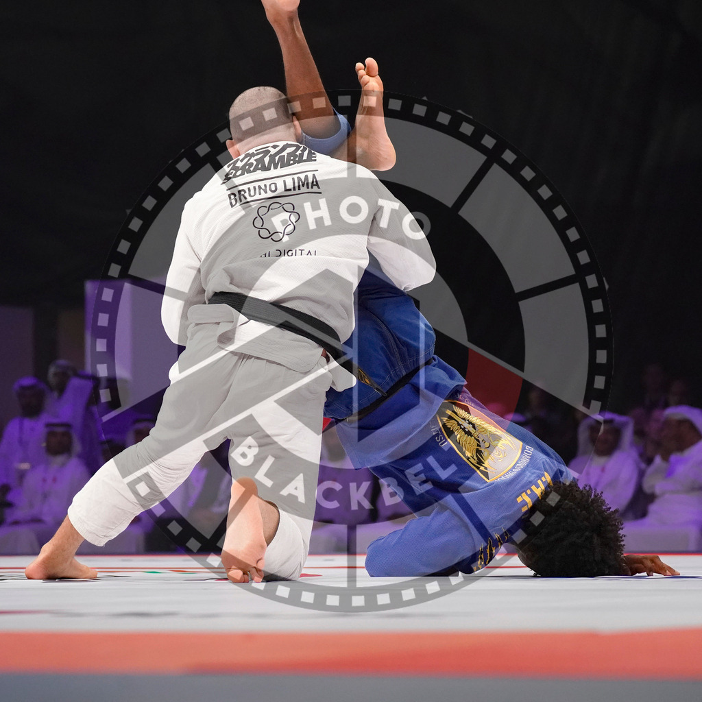 20231110PBB2441 | Fighters compete during the AJP World Professional Championship blackbelt finals in the Mubadala Arena in Abu Dhabi, Arab United Emirates, on November 10, 2023.