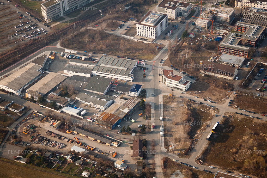 Luftbild: Neuostheim, Projekt EASTSITE der B.A.U. Bauträgergesellschaft mbH im Ortsteil Neuostheim in Mannheim im Bundesland Baden-Württemberg in Deutschland. Foto: IMG_25196.jpg vom 23.03.2010 durch Werner Riehm/FLY-FOTO.de