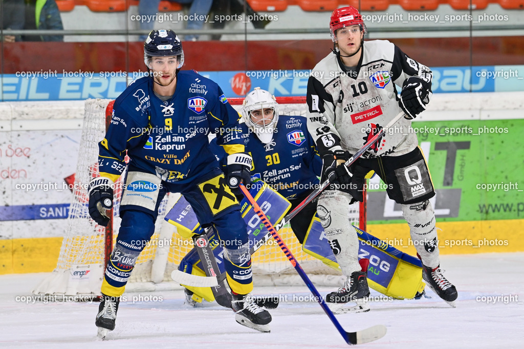 EK Zeller Eisbären vs. HDD Jesenice 1.10.2022 | #9 Rattensberger David, #30 Zimmermann Max, #10 Jenko Jasa