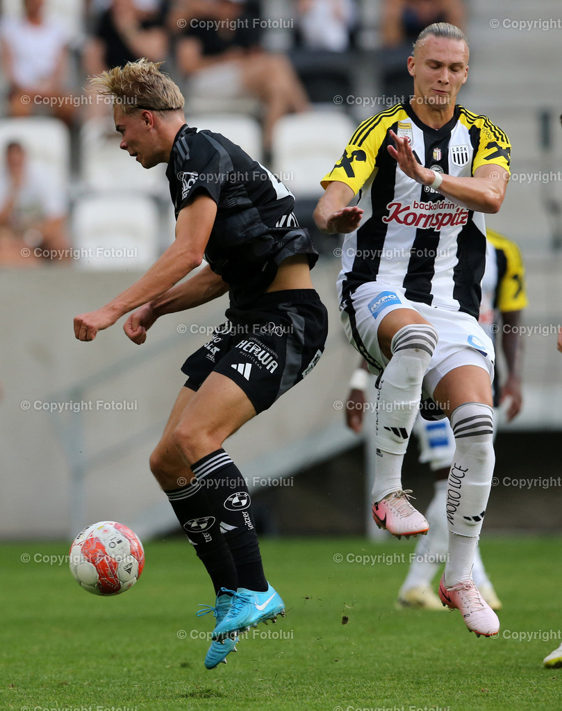 A_LUI_02092024_17 | SPORT,FUSSBALL,ADMIRAL BUNDESLIGA LASK-RZ PELLETS WAC 01.09.24 IM BILD: MAKSYM TALOVIEROV (LASK) UND ERIK KOJZEK (WAC) FOTO:FOTOLUI/MW