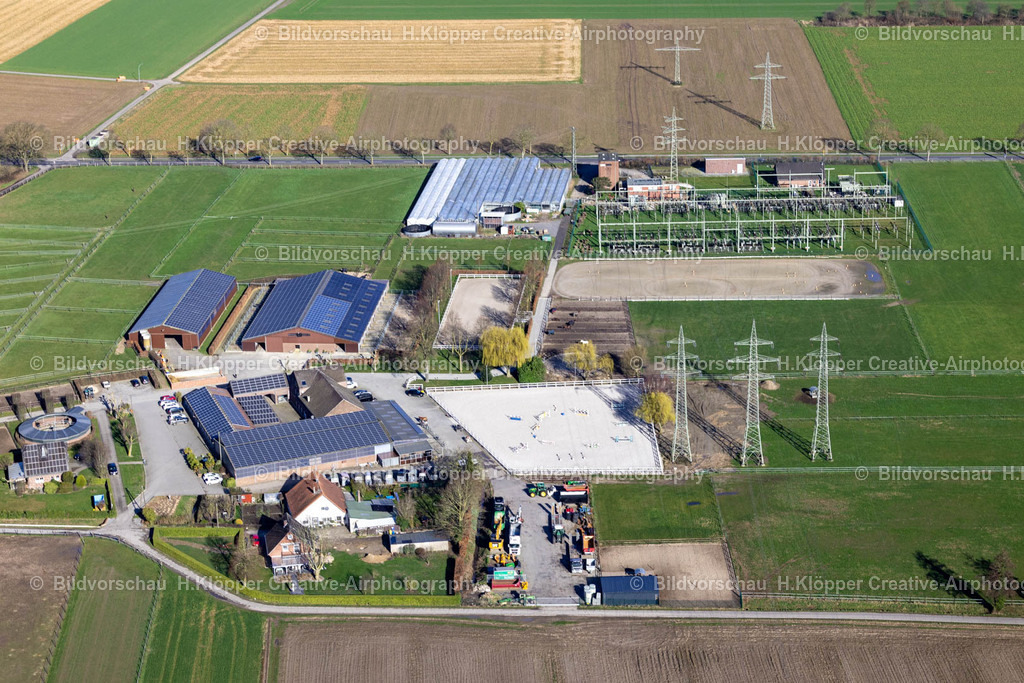 Luftbilder Grefrath-9756 | Luftbildfotografie Gelände des Umspannwerkes zur Spannungs- Wandlung und elektrischen Strom- Versorgung an der Hinsbecker Straße in Grefrath im Bundesland Nordrhein-Westfalen, Deutschland - Realisiert mit Pictrs.com
