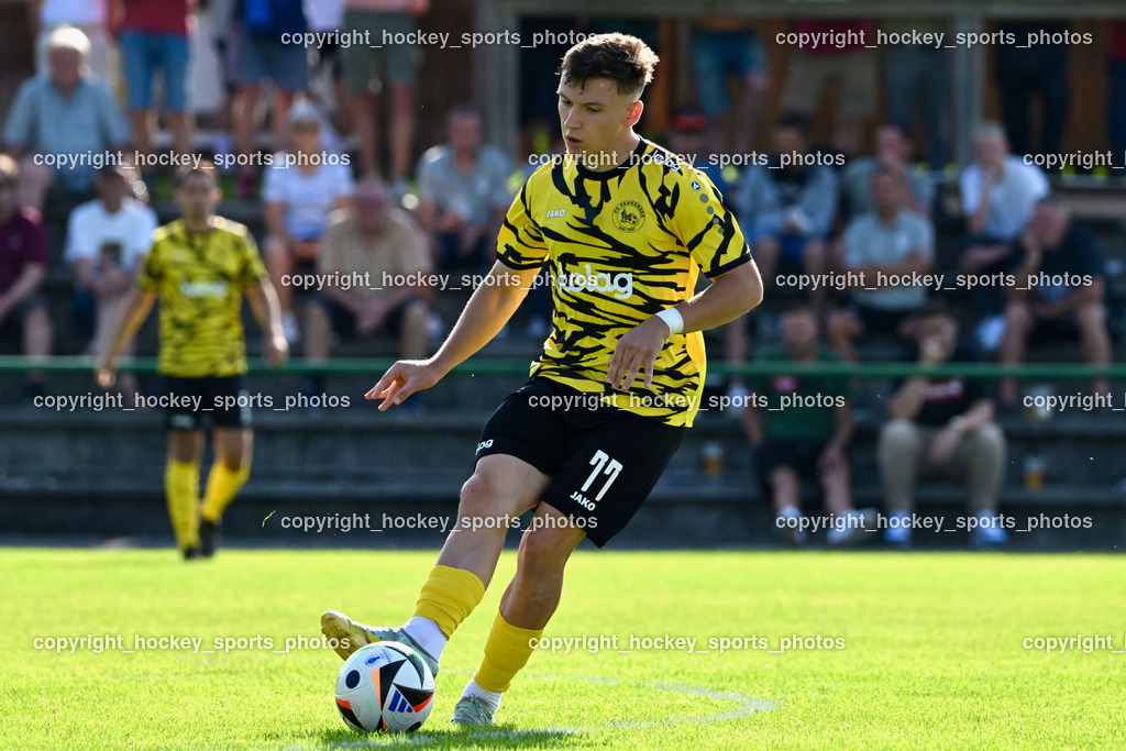 FC Faakersee vs. Rapid Lienz  | #77 Edwin Cajic FC Faakersee, FC Faakersee vs. Rapid Lienz , FC Faakersee vs. Rapid Lienz  am 04.08.2024 in Faakersee (Sportplatz Faakersee), Austria, (Photo by Bernd Stefan)