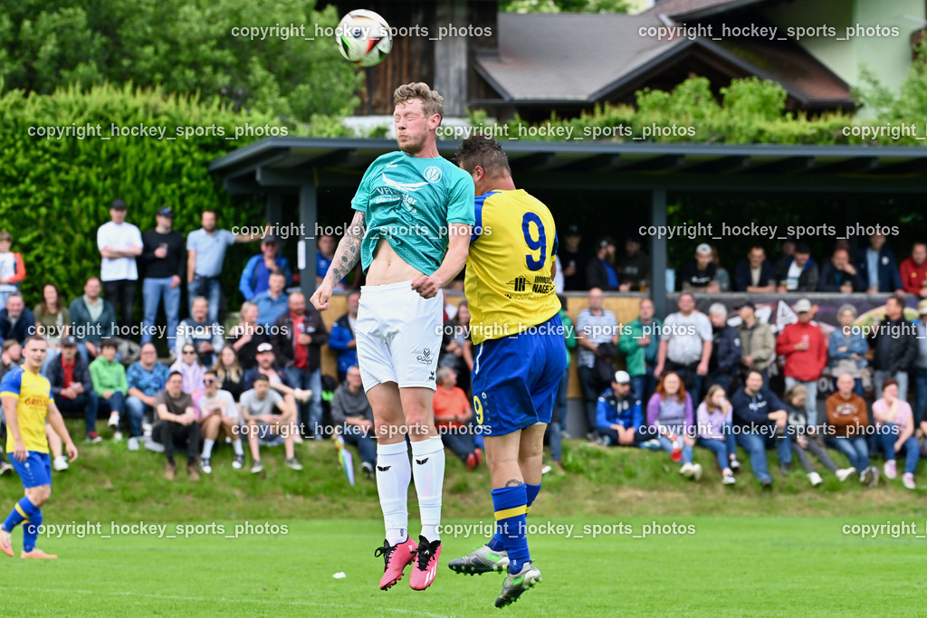 SV Afritz 1975 vs. SV Rosegg | #13 Stefan Aichholzer SV Rosegg, #9 Fabian Raab SV Afritz, SV Afritz 1975 vs. SV Rosegg, SV Afritz 1975 vs. SV Rosegg am 26.05.2024 in Afritz (Sportplatz Afritz), Austria, (Photo by Bernd Stefan)