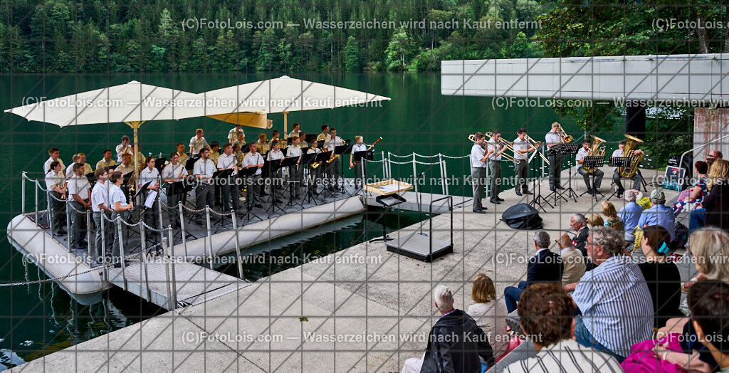 ALP0980_XXXX-Chopin-Festival_Ausklang_tiefes Blech | (C)FotoLois.com, Alois Spandl. XXXX. Chopin-Festival in der Kartause Gaming, musikalischer AUSKLANG auf der Seebühne Lunz mit dem Blasorchester der Miltärmusik Niederösterreich unter der Leitung von Oberst Adolf Obendrauf, So 18. August 2024.