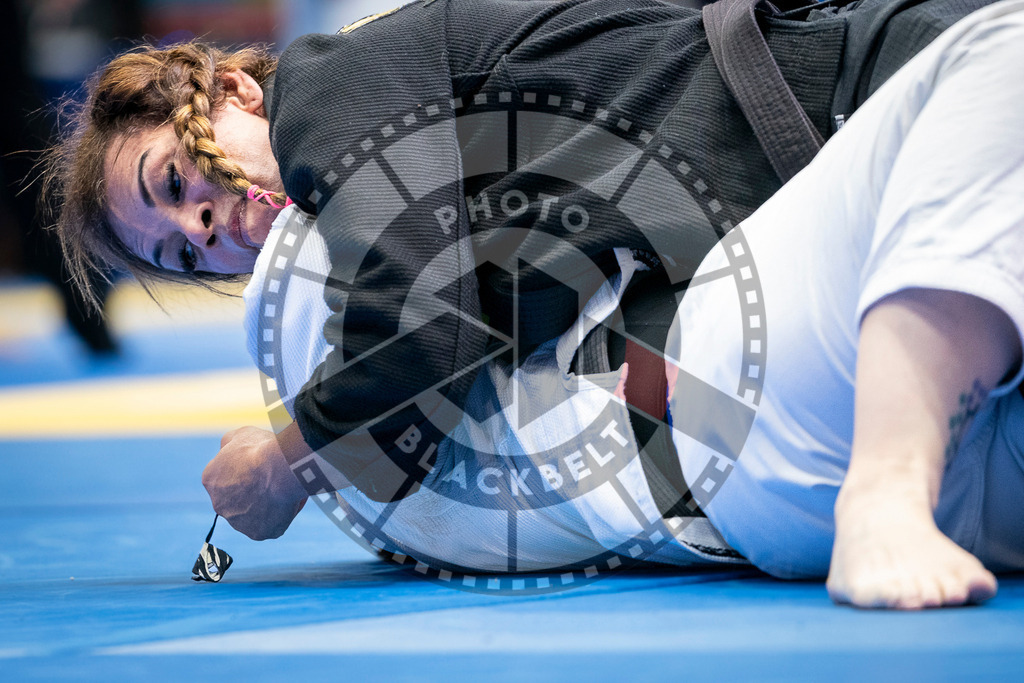 20240125PBB01448 | Fighters compete during the sixth day of the Brazilian Jiu-jitsu European Championship of the IBJJF in Paris, France, on January 25, 2024.