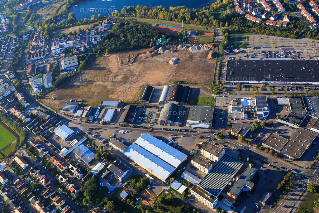 Luftbild: Gewerbegebiet Schütte-Lanz-Park in Brühl im Bundesland Baden-Württemberg in Deutschland. Foto: IMG_073021.jpg vom 23.09.2014 durch Werner Riehm/FLY-FOTO.de