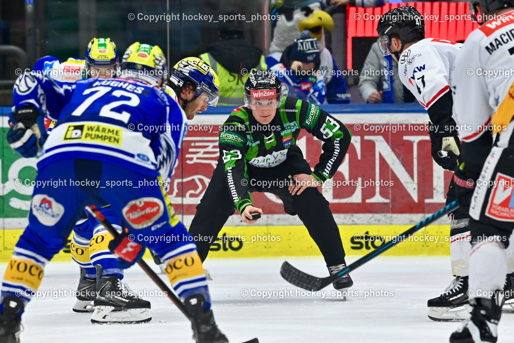 EC IDM Wärmepumpen VSV vs. Pioneers Vorarlberg | RIECKEN SIMON Referee, #72 John Hughes EC VSV, #16 Kevin Hancock EC VSV, EC IDM Wärmepumpen VSV vs. Pioneers Vorarlberg, EC IDM Wärmepumpen VSV vs. Pioneers Vorarlberg am 22.02.2026 in Villach (Stadthalle Villach), Austria, (Photo by Bernd Stefan)