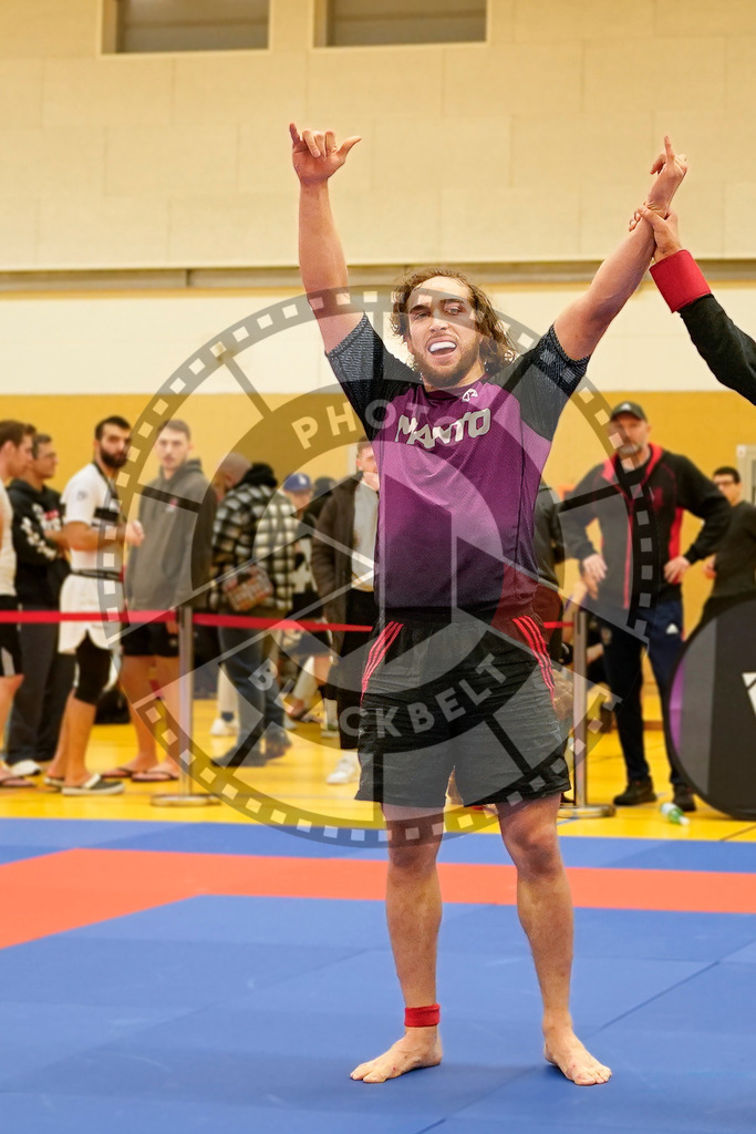 20240203PBB10083 | Fighters compete during the Brazilian Jiu-Jitsu Championship of the AJP Tour in Maintal by Frankfurt am Main, Germany, on February 2, 2024.