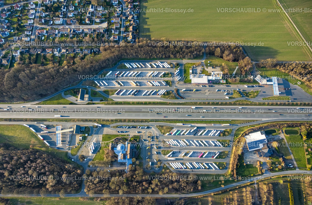Hamm260203973 | Luftbild, Serways Raststätte Rhynern an der Autobahn A2, Stadtbezirk Rhynern, Hamm, Ruhrgebiet, Nordrhein-Westfalen, Deutschland