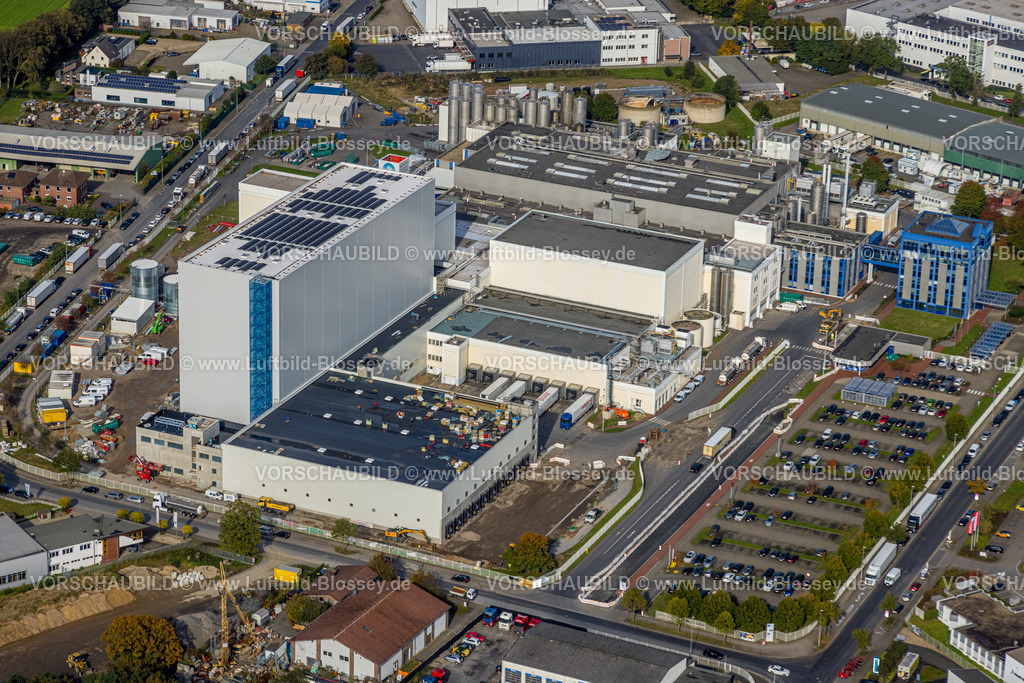 Moers241013120 | Luftbild, Gewerbegebiet Doktor-Berns-Straße, Moers Frischeprodukte GmbH Firmengebäude, Moers-Hülsdonk, Moers, Ruhrgebiet, Nordrhein-Westfalen, Deutschland