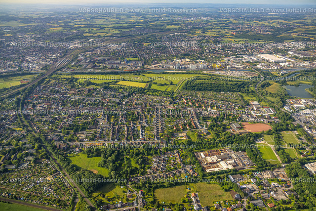 Hamm220601490 | Luftbild, Wohnsiedlung zwischen Großer Sandweg und Nordenstiftsweg, Nienbrügger Berg, Lippeaue am Hafen, Kleingartenverein Nordenheide, Bockum-Hövel, Hamm, Ruhrgebiet, Nordrhein-Westfalen, Deutschland