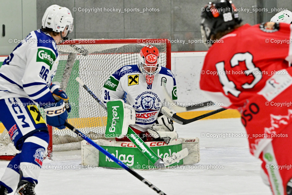 ESV Ferlach vs. UECR Eisbären Huben | #31 Sicher Michael UECR EISBÄREN HUBEN, ESV Ferlach vs. UECR Eisbären Huben, ESV Ferlach vs. UECR Eisbären Huben am 31.10.2025 in Ferlach (HTC Eishalle Ferlach), Austria, (Photo by Bernd Stefan)