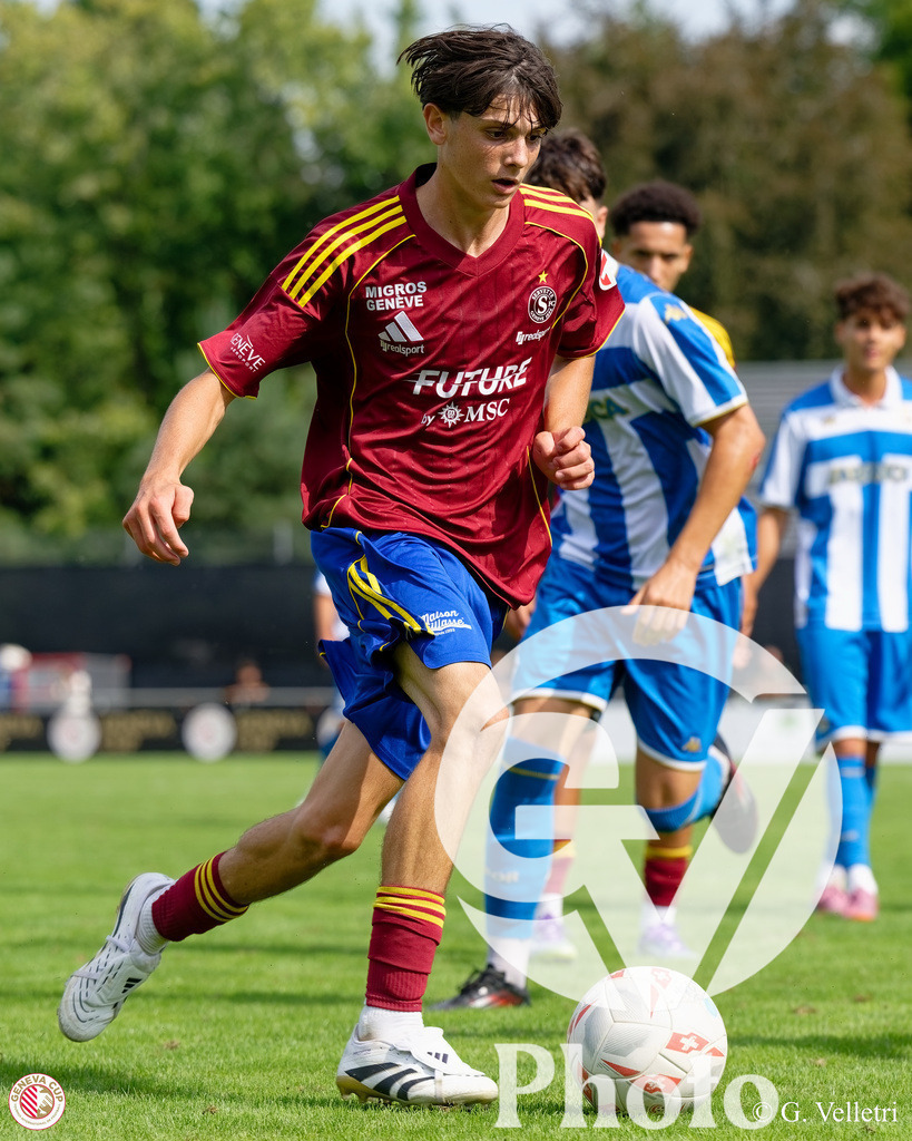 GenevaCup Group Phase - Servette FC v RC Deportivo | during the GenevaCup Group Phase match between Servette FC and RC Deportivo at Stade des Arberes in Meyrin, Switzerland