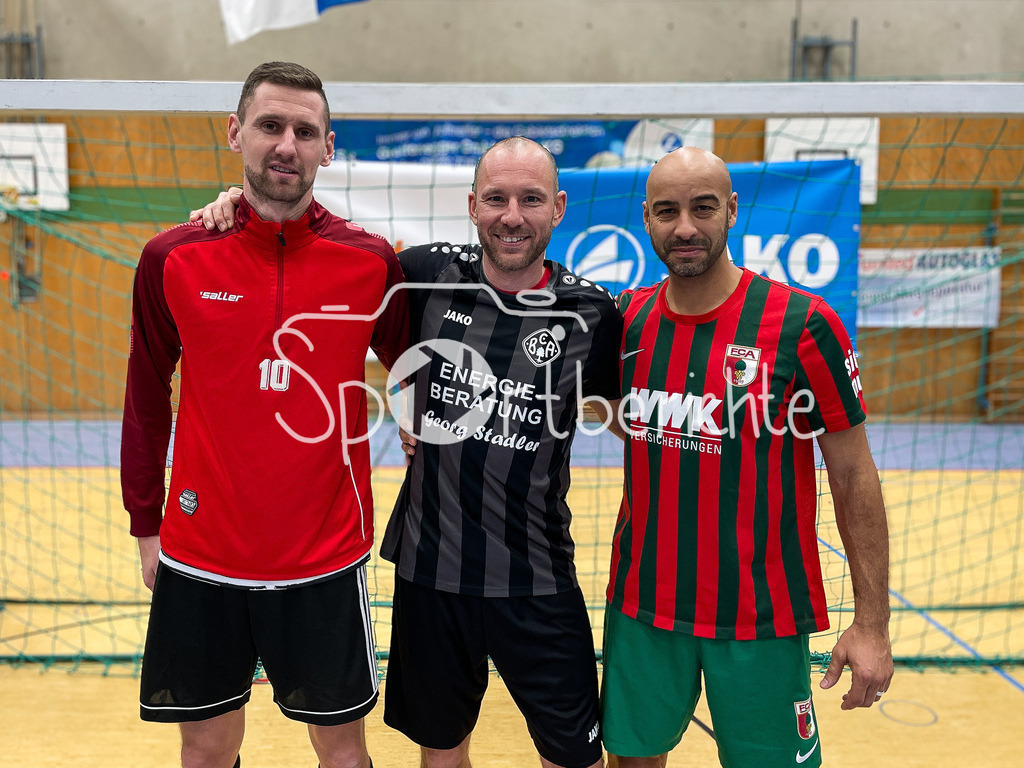 AH Traditions-CUP BC Aichach | v.l. Simon Knauer (bester Torschütze), Tobias Hellmann (Bester Torhüter), Marc Römer (Bester Spieler)