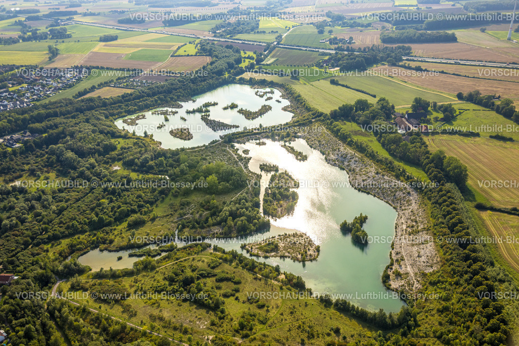 Beckum230804798 | Luftbild, Dyckerhoffsee - Blaue Lagune, Beckum, Münsterland, Nordrhein-Westfalen, Deutschland
