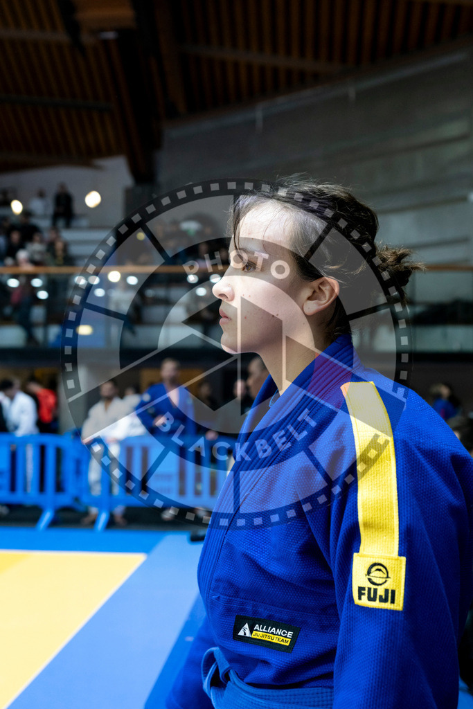 20240121PBB6279 | Fighters compete during the second day of the IBJJF European Championship in Paris, France, on January 21, 2024.