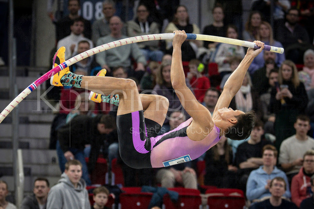 ISTAF Indoor; Duesseldorf, 24.01.2026 | DUESSELDORF, GERMANY - JANUARY 24:  Pole vaulter  Ernest John Obiena (PHI) during the ISTAF Indoor Dusseldorf at PSD Bank Dome on January 24, 2026 in Duesseldorf, Germany. 
