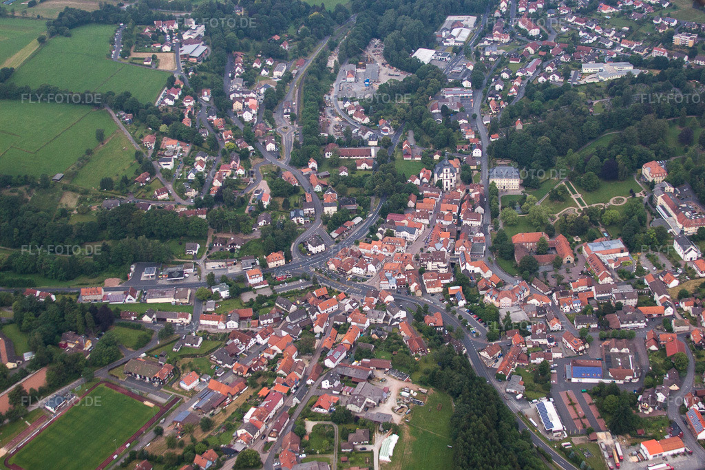 Luftbild: (Rhön) in Gersfeld im Bundesland Hessen in Deutschland.Foto: IMG_68844.jpg vom 22.06.2014 durch Werner Riehm/FLY-FOTO.deAuflösung des Originals: 4487 x 2991 px