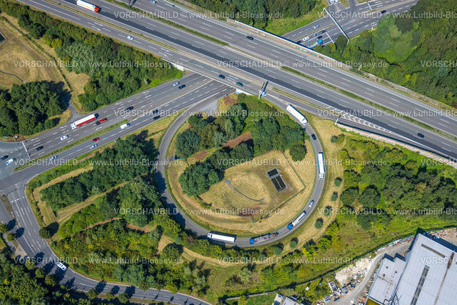 Gladbeck240806901 | Luftbild, Autobahn A2 Anschlussstelle Essen/Gladbeck mit Bundesstraße B224, Butendorf, Gladbeck, Ruhrgebiet, Nordrhein-Westfalen, Deutschland