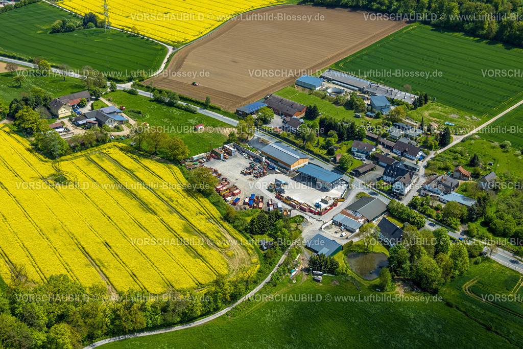 Sundern230504893 | Luftbild, Gewerbegebiet Selschede, Rapsfelder, Westenfeld, Sundern, Sauerland, Nordrhein-Westfalen, Deutschland