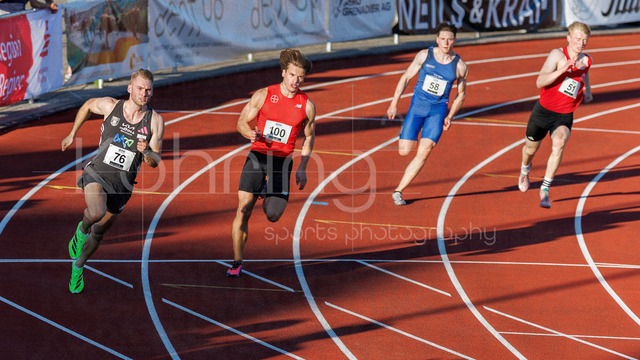 PUMA Fast Arms, Fast Legs; Wetzlar, 10.07.2026 | WETZLAR, GERMANY - JULY 10, 2026 : Robin Ganter (MTG Mannheim), Eddie Reddemann (TSV Bayer o4 Leverkusen), Philip Stahl (TSV 1885 Friedberg-Fauerbach e.V.), Nicolas Ziegler (Eintracht Frankfurt e.V.) competing in the 200m during the athletics meeting PUMA Fast Arms, Fast Legs at Stadion Wetzlar on July 10, 2026 in Wetzlar, Germany.