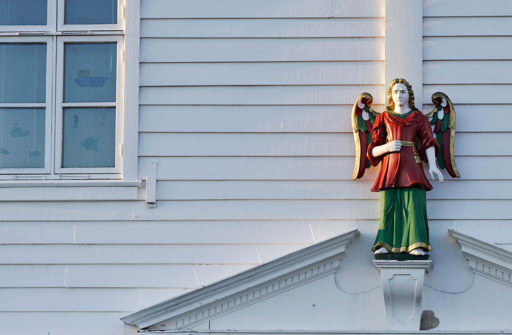 Hausdetail in Bryggen | Bergen, Norwegen - July 13, 2011: Hausdetail in Bryggen. - Realisiert mit Pictrs.com