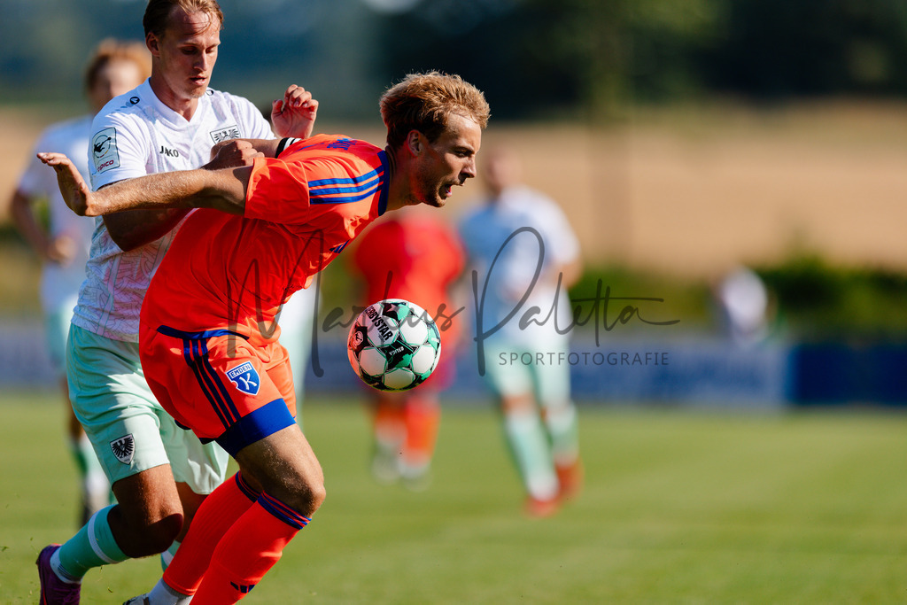 Testspiel, Saison 2026/27: SC Preußen Münster - Kickers Emden | Billerbeck, 10.07.2026: Testspiel, SC Preußen Münster gegen Kickers Emden auf der Anlage des DJK Billerbeck in Billerbeck. Foto: sportfotografie.ms | Markus Paletta - Realisiert mit Pictrs.com