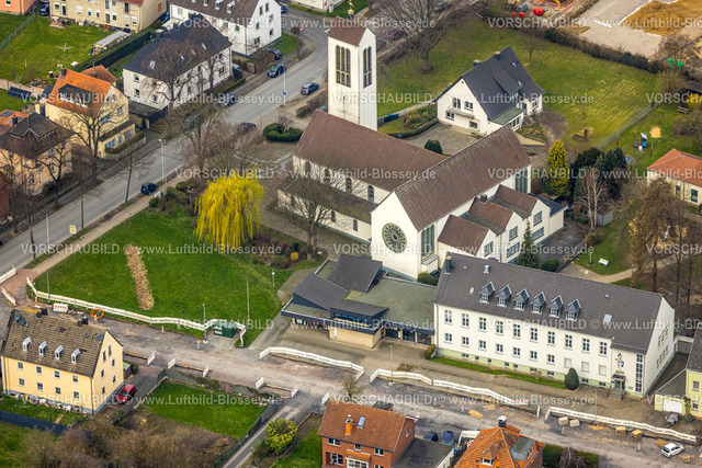 Werl240308230 | Luftbild, kath. Kirche St. Peter, Werl, Nordrhein-Westfalen, Deutschland