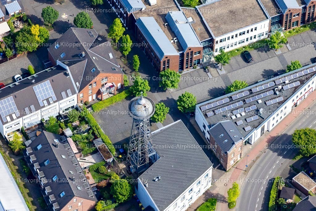 Luftbild Meerbusch Lank-1932 | Luftbild Industriedenkmal Wasserturm in Meerbusch - Realisiert mit Pictrs.com