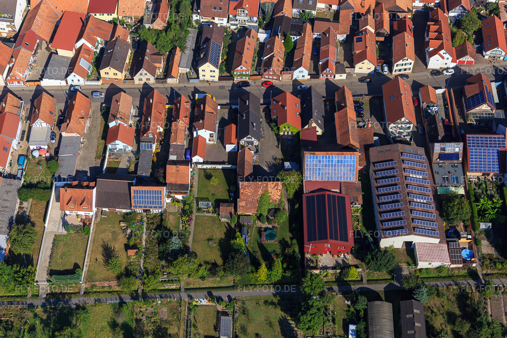 Luftbild: Rheinstraße aus Süden in Kandel im Bundesland Rheinland-Pfalz in Deutschland. Foto: IMG_094987.jpg vom 24.09.2016 durch Werner Riehm/FLY-FOTO.de