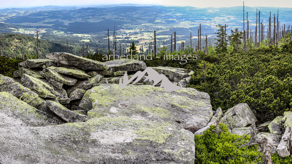 OE7A4066-Pano | das Steinerne Meer am Dreisessel, von hierwunderschöner Ausblick ins Mühlviertel, Österreich