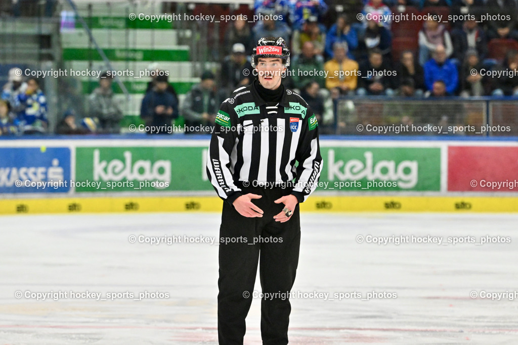 EC IDM WÄRMEPUMPEN VSV vs. Vienna Capitals | PUFF WOLFGANG Referee, EC IDM WÄRMEPUMPEN VSV vs. Vienna Capitals, EC IDM WÄRMEPUMPEN VSV vs. Vienna Capitals am 16.11.2025 in Villach (Stadthalle Villach), Austria, (Photo by Bernd Stefan)