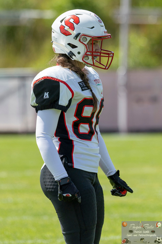 GFLW 1: German Football League Women 1: Rodgau Pioneers Ladies - Stuttgart Scorpions Sisters, 07.06.2026 | Angela Daniela Luzia Kächle (Stuttgart Scorpions Sisters #86), Freisteller, Portrait / Porträt, sRodgau Pioneers Ladies - Stuttgart Scorpions Sisters, Rodgau, Maingau-Energie-Stadion "Am Weichsee", 7.6.2026 - Realisiert mit Pictrs.com