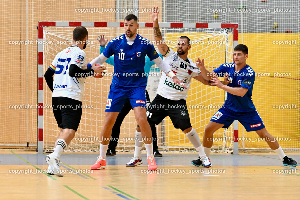 SC Ferlach vs. RK Zagreb 24.8.2023 | #57 Leban Patrik, #10 Jakov Gojun, #81 Milicevic Adrian, #47 Aleks Kavcic