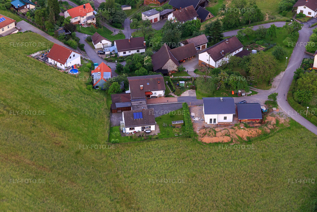 Luftbild: Brombacher Straße im Ortsteil Brombach in Eberbach im Bundesland Baden-Württemberg in Deutschland. Foto: IMG_089478.jpg vom 10.06.2016 durch Werner Riehm/FLY-FOTO.de