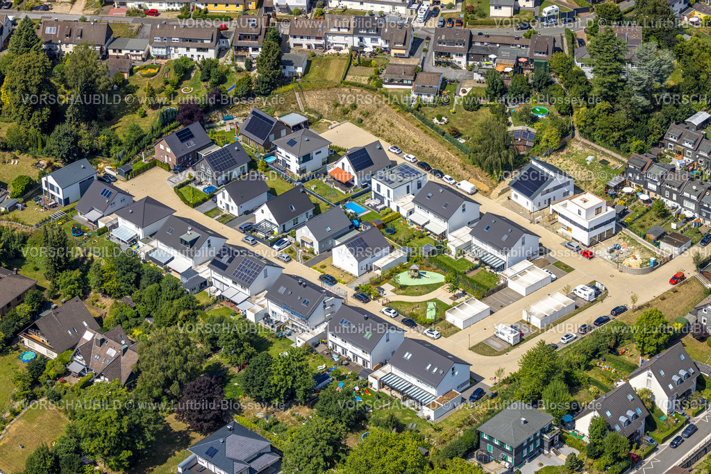 Velbert220803390Neviges | Luftbild, Neubau Wohngebiet Zum Jahnsportplatz, Neviges, Velbert, Ruhrgebiet, Nordrhein-Westfalen, Deutschland