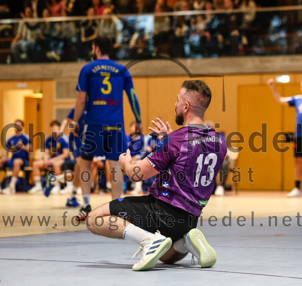 2024-10-13_055_SpVgg_Altenerding_gegen_SSG_Metten | Erding, Deutschland, 13.10.2024:Handball, Bezirksoberliga Männer 2024 / 2025, 4. Spieltag, SpVgg Altenerding gegen SSG Metten, Endergebnis: 40:22Sebastian Forster (SpVgg Altenerding, #13)Foto: Christian Riedel / fotografie-riedel.net