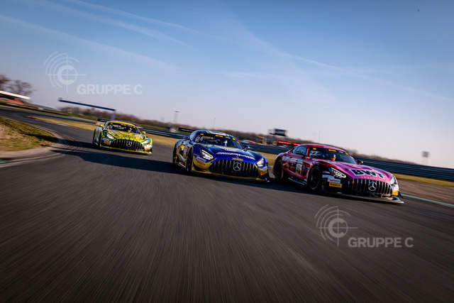 DTM025_040208471908511TU_TU_TU | DTM, Testfahrten Oschersleben 2025 - Foto: Gruppe C Photography; #22 Mercedes-AMG GT3, Mercedes-AMG Team Landgraf: Lucas Auer; #24 Mercedes-AMG GT3, Mercedes-AMG Team Winward: Maro Engel; #48 Mercedes-AMG GT3, Mercedes-AMG Team MANN-Filter: Jules Gounon - Realisiert mit Pictrs.com