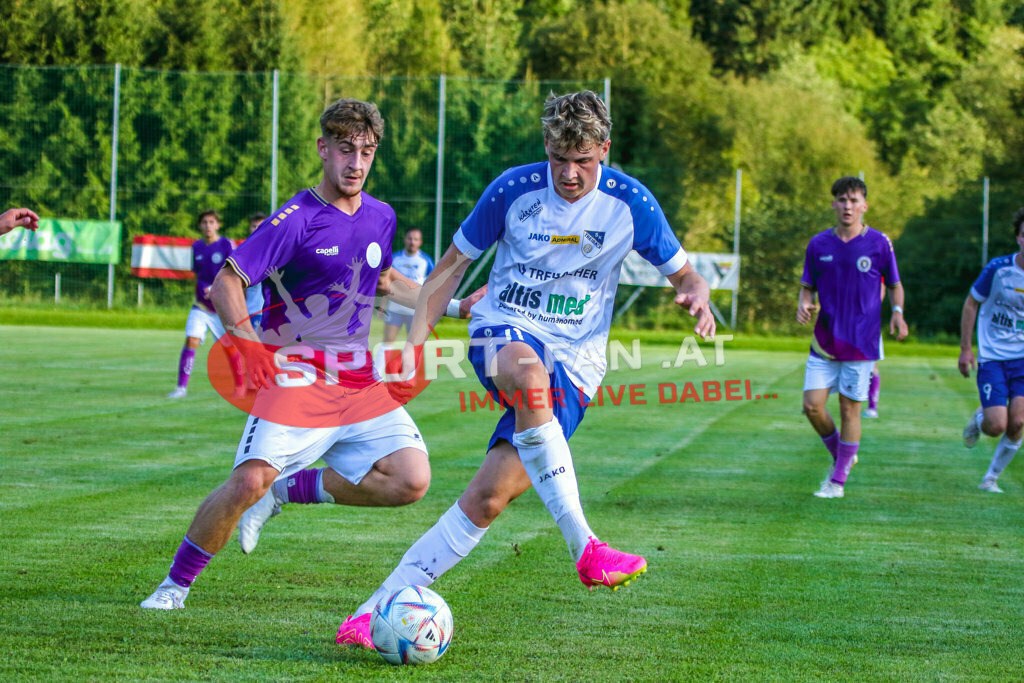Austria Klagenfurt Amateure - SK Treibach 1-1, Kärntner Liga 2. Runde | Alexander Kurz (SK Treibach #11) Austria Klagenfurt Amateure - SK Treibach 1-1 am 08.08.2023 in Brückl
(Sportplatz), Austria, (Photo by Ernst Krawagner sport-fan.at) - Realisiert mit Pictrs.com