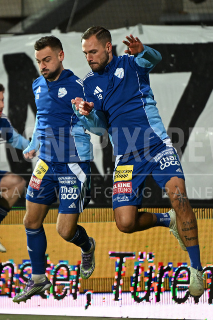 UEFA Europa League 2025/26: SK Sturm Graz vs SK Brann | Graz, Austria, 29.JAN.26 - SOCCER - UEFA Europa League, SK Sturm Graz vs SK Brann Bergen. The image shows Juergen Heil (Hartberg) and Lukas Spendlhofer (Hartberg).