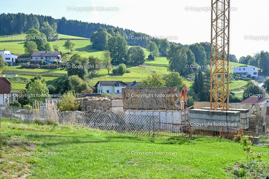 Gruenbach bei Freistadt_ Erbhof_ 05.10.2023-1 | 05.10.2023, Gruenbach bei Freistadt, AUT, Erbhof, im Bild Baustelle Erbhof, Abriss
