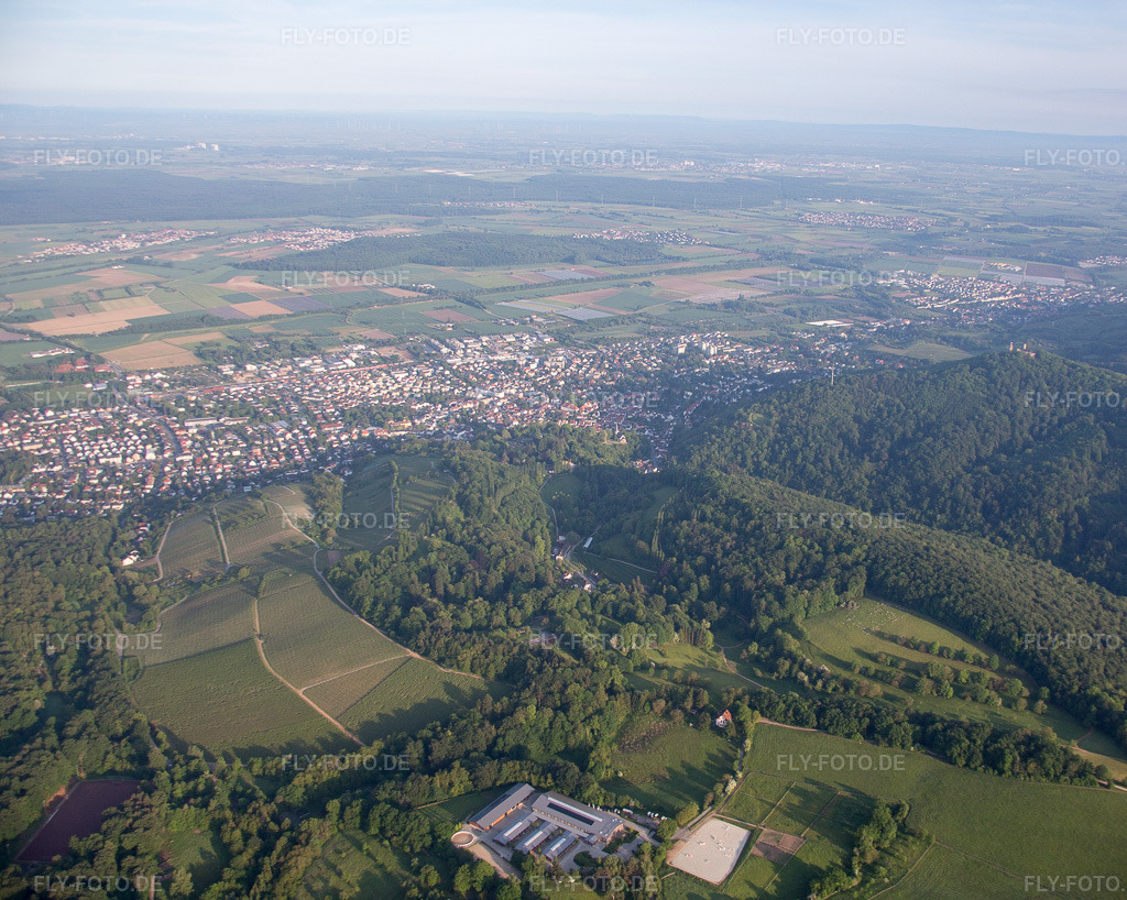 Luftbild: Bensheim, Auerbach von Osten im Ortsteil Auerbach in Bensheim im Bundesland Hessen in Deutschland. Foto: IMG_088694.jpg vom 20.05.2016 durch Werner Riehm/FLY-FOTO.de