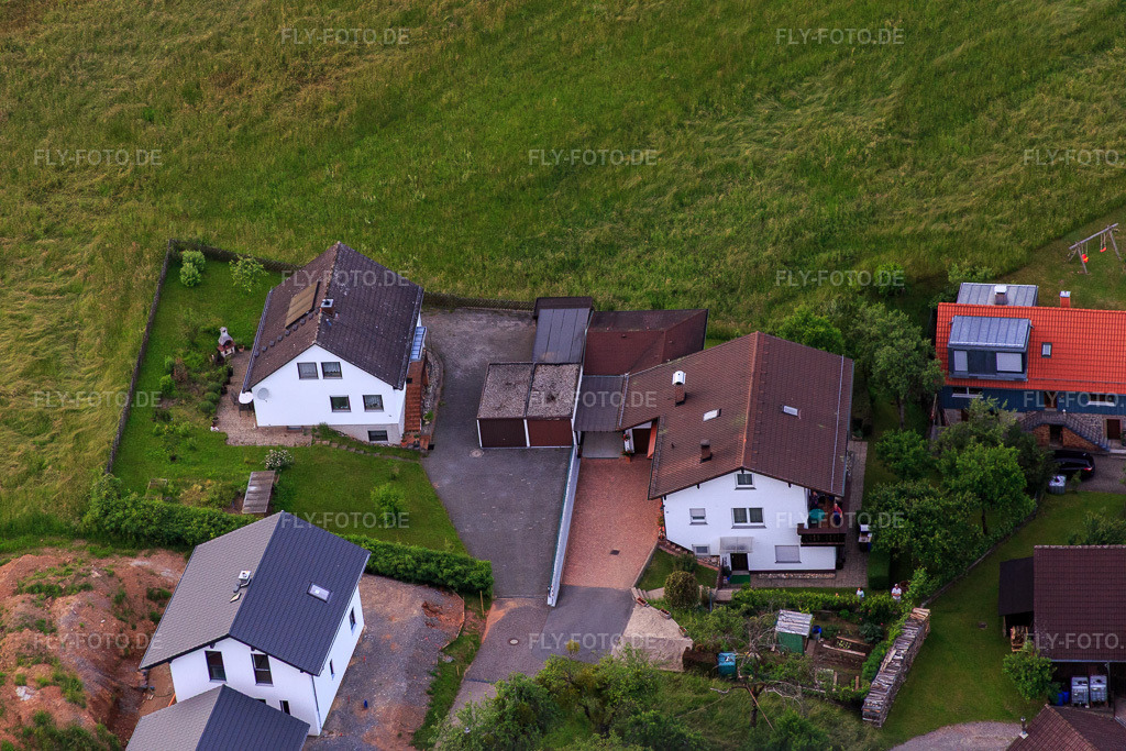 Luftbild: Brombacher Straße im Ortsteil Brombach in Eberbach im Bundesland Baden-Württemberg in Deutschland. Foto: IMG_089450.jpg vom 10.06.2016 durch Werner Riehm/FLY-FOTO.de