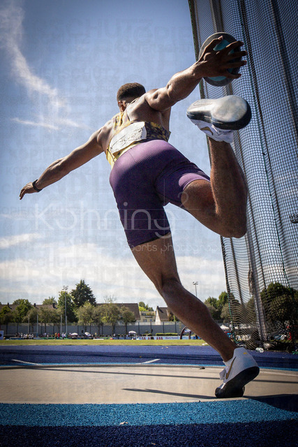 Multisport Event; Ratingen, 28.06.2026 | RATINGEN, GERMANY - JUNE 28, 2026 : Leo Neugebauer (GER / Germany) during the decathlon’s discus throw of the Multisport Event at Stadion Ratingen on June 28, 2026 in Ratingen, Germany.
