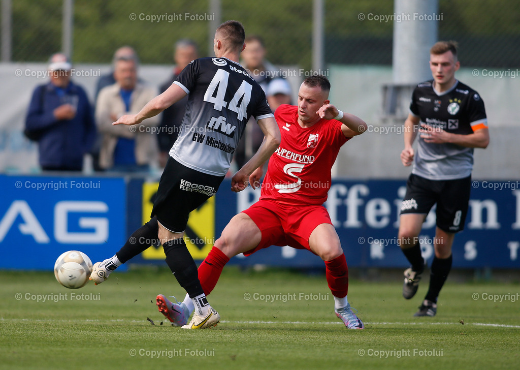 A_LUI_130523_44 | SPORT,FUSSBALL, LT1 OOE LIGA ASKOE OEDT-SV GW MICHELDORF 13.05.2023 IM BILD:NENAD VIDACKOVIC  (OEDT) UND MARIO BILJESKO (MICHELDORF) FOTO:FOTOLUI
